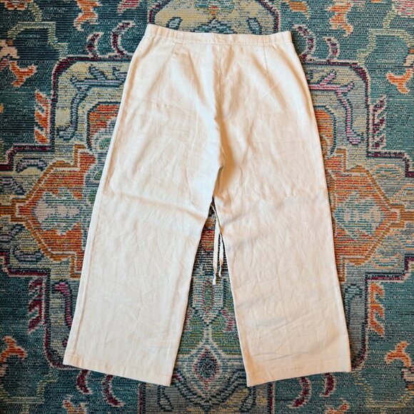 Jaeger White Linen Pants size 6 - Picture 2 of 4